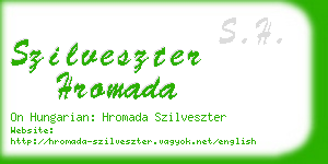 szilveszter hromada business card